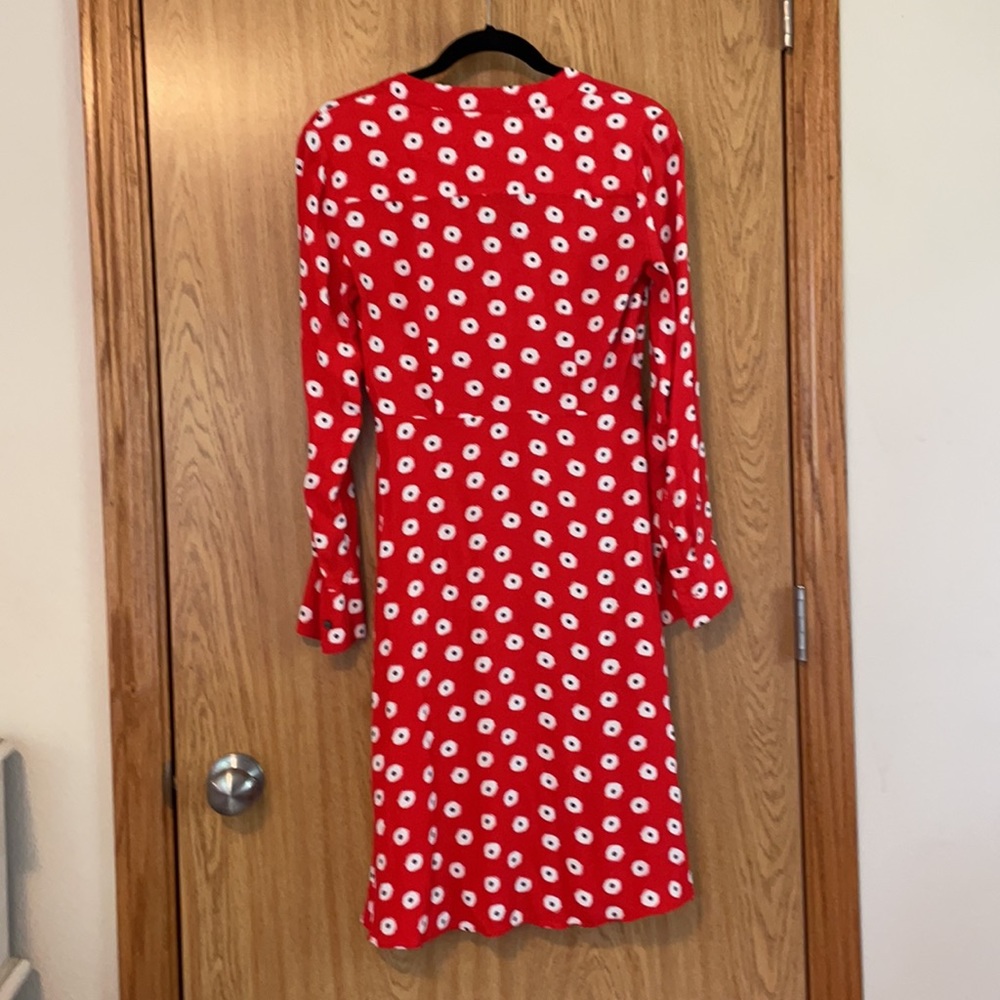 Boden Red Polka-dot Shirtdress - Picture 6 of 6